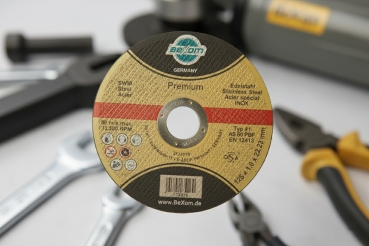 Preview: Trennscheiben 125x1 mm für Edelstahl, INOX, VA, Stahl, Metall und Eisen [PREMIUM]